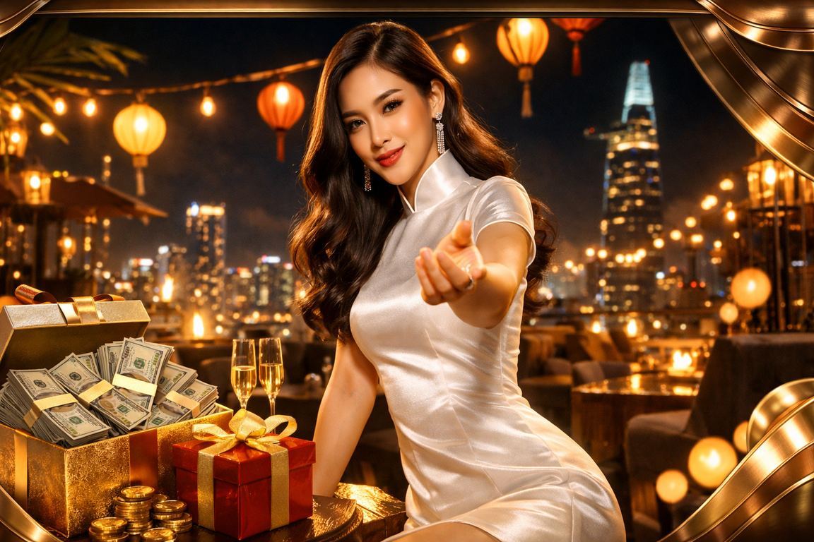 Cô gái mặc áo dài tại sòng bạc Hồ Chí Minh với không khí sôi động