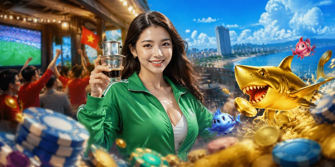 Người dùng Vũng Tàu uống cà phê và xem xổ số online trên điện thoại